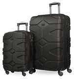 HAUPTSTADTKOFFER X-Kölln - 2er Koffer-Set Trolley-Set Rollkoffer Reisekoffer, TSA, (S & L), Schwarz