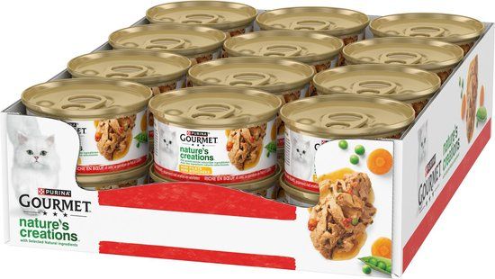 Gourmet Nature's Creations Kattenvoer Natvoer Rund - 24 x 85 g