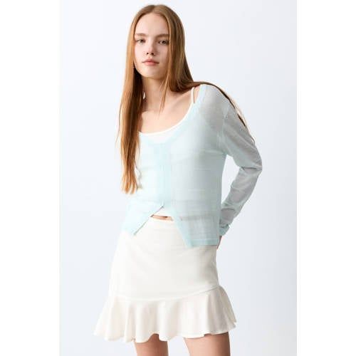 MANGO TEEN korte rok wit