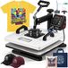 Vevor Presse de transfert 38x38cm machine de sublimation 2-en-1 presse textile 1250W