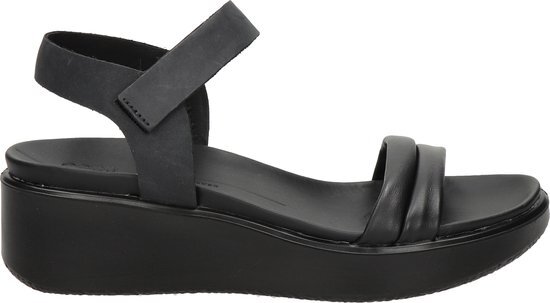 ECCO Flowt Wedge Dames Sandalen - Zwart - Maat 38