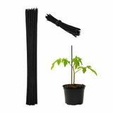 Relaxdays bamboe stokken set van 50 - 30 x 0,5 cm - met binddraad