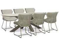Santika Furniture Santika Samari/Voyage 240x120 cm dining tuinset 7-delig