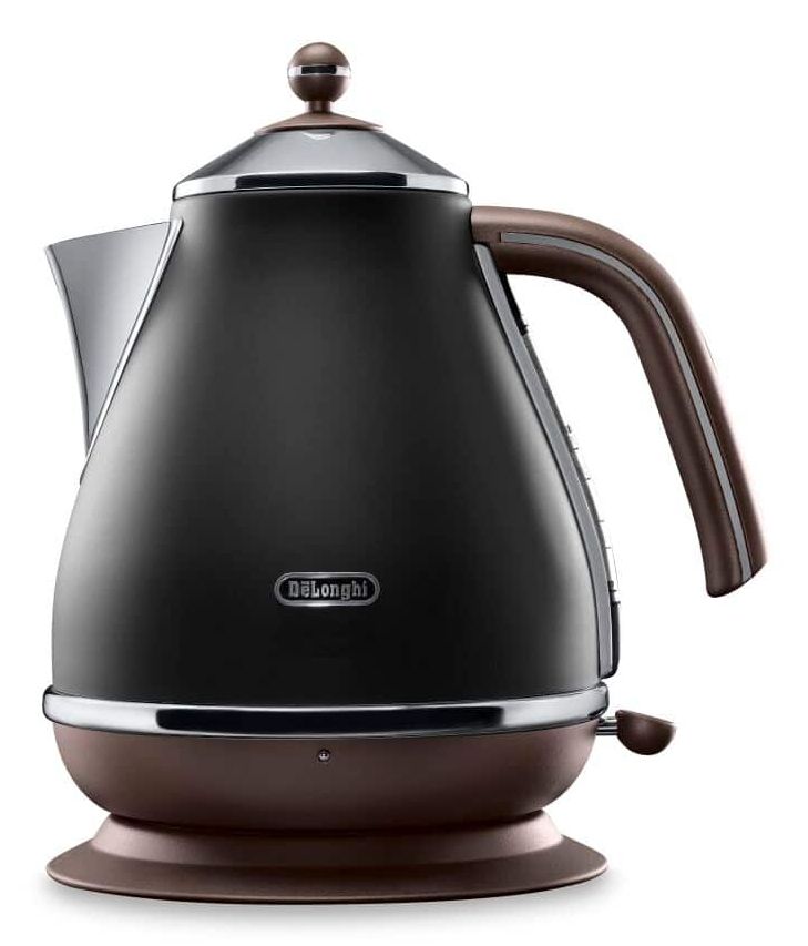 De'Longhi Icona Vintage KBOV 2001.BK Waterkoker - 1.7L - Zwart/Bruin
