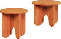 vidaXL Salontafel, 2 stuks, wasbruin, 39,5 x 39,5 x 30 cm