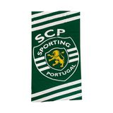 Sporting Portugal groene handdoek, wapen, 180 x 90 cm