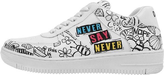 DOGO Dice Dames Sneakers - Never Say Never - White - Size 40