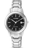 Citizen FE1081-59E Dames Polshorloge Staal Zilverkleurig Zwart 29.5 mm