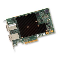Broadcom SAS 9300-16e - Interfacekaart - grijs, groen