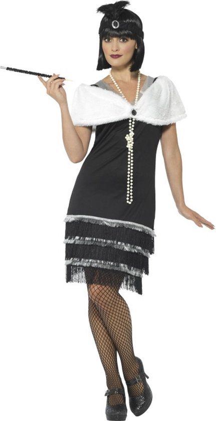 Smiffys Charleston Kostuum Dames - Maat M - 20's Roaring Twenties Verkleedkleding