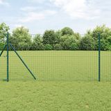 vidaXL Euro Hek 1,2 x 10 m PVC-gelaagd ijzer Groen