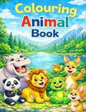 Cute Animals Coloring Book for Kids: Fun and Easy Animal Coloring Pages for Ages 3-8