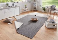 Northrugs Binnen & buiten vloerkleed effen Miami - grijs/crème 120x170 cm