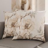 PETTI Artigiani Italiani - Paar kussenslopen 50 x 50 cm van microvezel, decoratief kussen voor slaapkamer, bank, woonkamer, set van 2 kussenslopen, bloemenpatroon 6, 100% Made in Italy