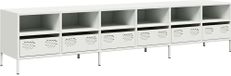 Meuble TV acier laminé à froid blanc