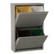 Supernova Decoracion vuilnisemmer, 4 emmer, grijs, mat, 4 x 18 l, zilver