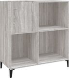 vidaXL Platenkast 84,5x38x89 cm bewerkt hout grijs sonoma eikenkleurig