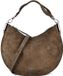Coccinelle Leren schoudertas Sunup Handbag Suede Leather Fango donkergroen