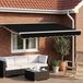 Maison Exclusive - Stores électriques solaires, 3,5 x 2,5 m, noir, 100% polyester