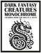 Dark Fantasy Creatures Monochrome Coloring Book for Adults & Teens
