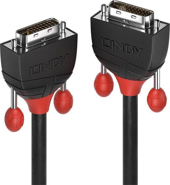 LINDY 36252 - 2m DVI-D Dual Link Kabel - Zwart