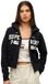 Superdry Athletic Essentials Kurz Kapuzenpullover mit durchgehendem Reißverschluss und lockerer Passform Damen S Eclipse Navy