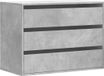 vidaXL Ladekast 80x41x58 cm bewerkt hout betongrijs