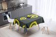 Bonamaison Tafelkleed, Anti-Mold, Sneldrogend, Waterdicht, 100% Polyester Tafellaken, Neon Geel, Rook, 140 x 140 Cm