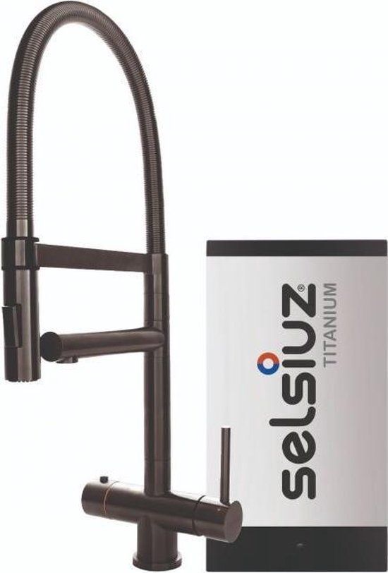 Selsiuz kranen Selsiuz XL Gun Metal Zwart met TITANIUM Single boiler - 350267