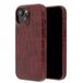Selencia Étui - Convient pour Apple iPhone 15 - Housse arrière Croco compatible MagSafe - Bordeaux