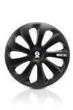 SPARCO SPC1570BK Sicilia wieldoppen, 15 inch, zwart, 4 stuks