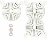 HIMRY KXD7000 Set 3X, 15 m randbescherming + 24 hoekbeschermingen, L-vormig schuimkussen, spons-randkussen, hoekkussen, tafelrand, hoek, anti-botsing, babykinderen, schokbescherming, 3 x 5 m