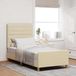 Prolenta Maison Exclusive - Cadre de lit avec tête de lit crème 100 x 200 cm en tissu