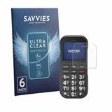 Savvies Screenprotector voor Ufferson Seniorenhandy - Folie Beschermfolie transparant 6 Stuks