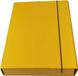 Ziemia Obiecana Jami carte avec compartiments pour le rangement et la collection, jaune, avec fermeture élastique pour documents