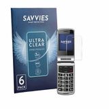 Savvies Screenprotector voor bea-fon SL645 - Folie Beschermfolie transparant 6 Stuks