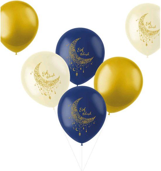 Folat - Ballonnen Eid Mubarak 33 cm - 6 stuks