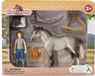 Collecta Figurine Set - Hobby Ruiter En Accessoires - Paarden - Handgeschilderd - Miniatuur
