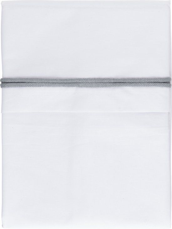 Baby's Only Wieglaken gebreide bies - Nordic Blue/Wit - 80x100 cm