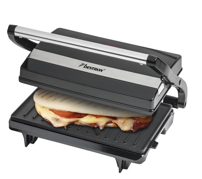 Bestron APM123Z Sandwich Maker - 700W - Black/Stainless Steel