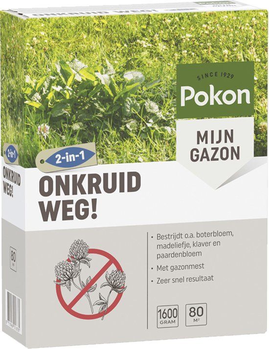 Pokon Onkruid Weg! - Gazonmest met Onkruidbestrijder - 1,6kg