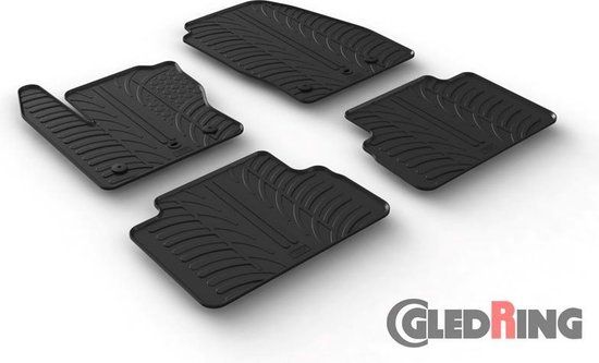 Gledring Rubbermatten passend voor Ford C-Max 2015- (T profiel 4-delig + montageclips)