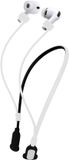 kwmobile Siliconen Nekband voor Apple Airpods 3 / 4 / Pro 1 / Pro 2 / Airpods Pro 3 Houder voor Joggen - Band voor In-Ear Hoofdtelefoon - Koptelefoon Accessoire - wit / zwart