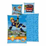 HERDING Brandweerman Sam Dekbedovertrek 140x200cm en Kussensloop 70x90cm Katoen Meerkleurig