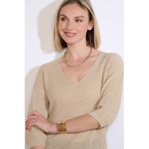 LOLALIZA top goud met lurex