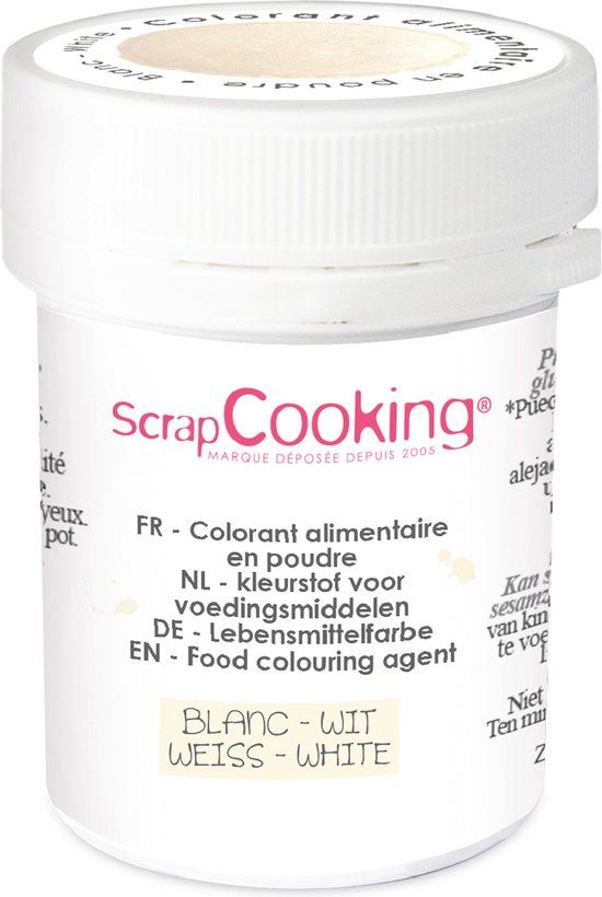 ScrapCooking - Kleurstofpoeder - Wit - 5g