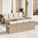 vidaXL Tuinbank Set 9-delig Beige Polyrotan
