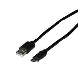 EFB Elektronik USB-kabel 3 meter USB 2.0 USB-C naar USB-C Zwart