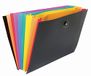 VIQUEL RAINBOW Horizontale map met 8 vakken van polypropyleen 8/10, zwart binnenkant meerkleurig
