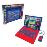 Lexibook Spider-Man JC798SPi1LXB tweetalige educatieve laptop, Engels/Frans, kleurendisplay, 130 leeractiviteiten, wiskunde, talen, logica, games en muziek